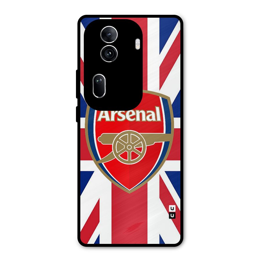Arsenal Flag Metal Back Case for Oppo Reno11 Pro 5G