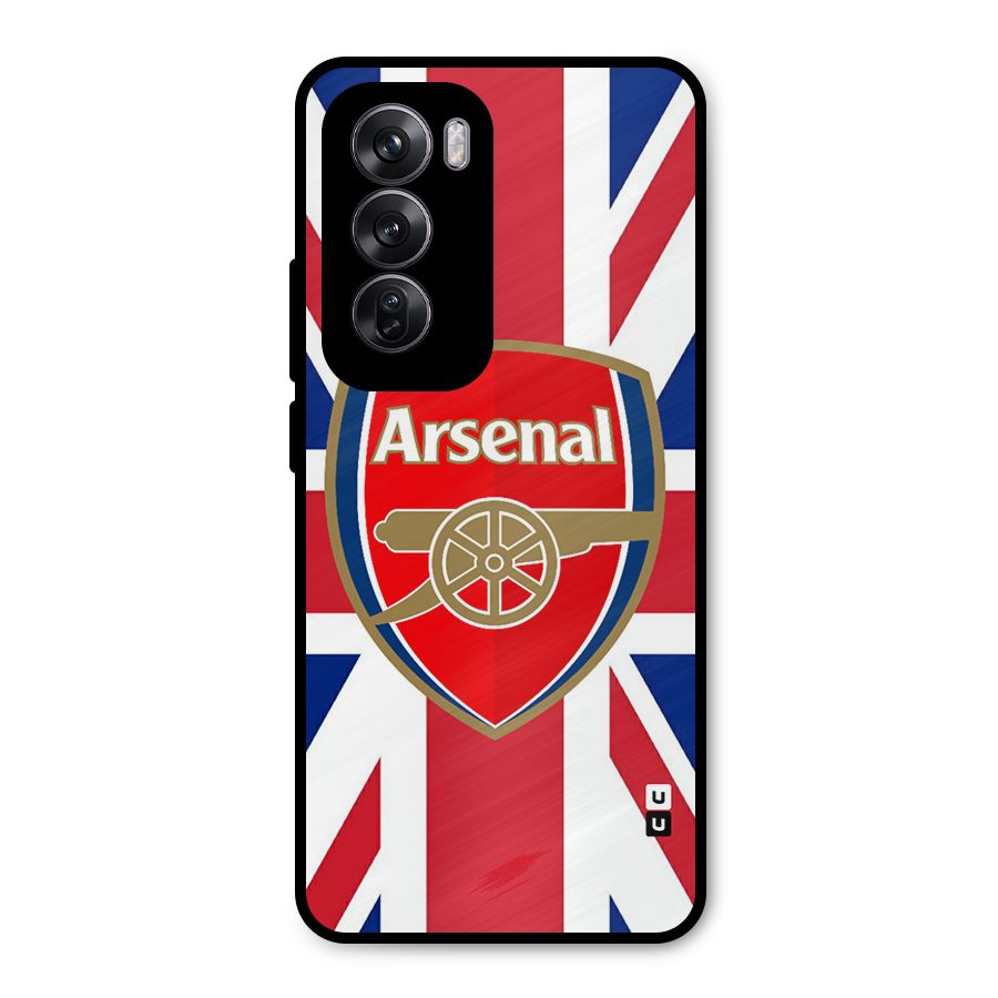 Arsenal Flag Metal Back Case for Oppo Reno12 Pro