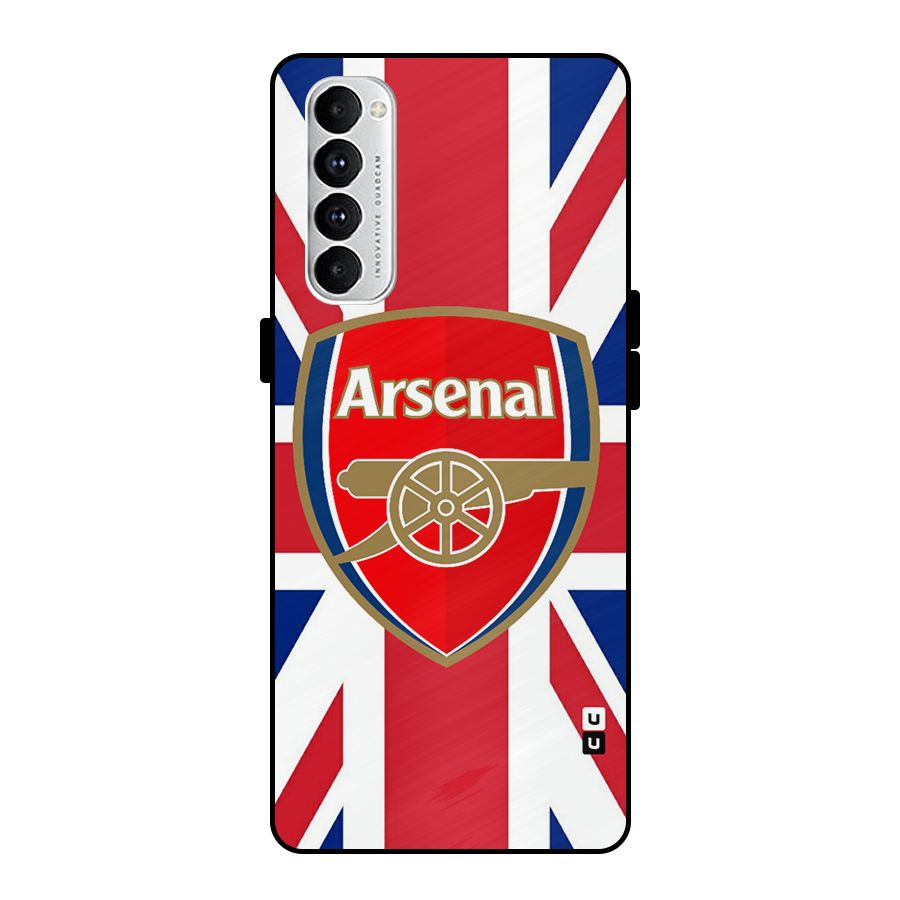 Arsenal Flag Metal Back Case for Oppo Reno4 Pro
