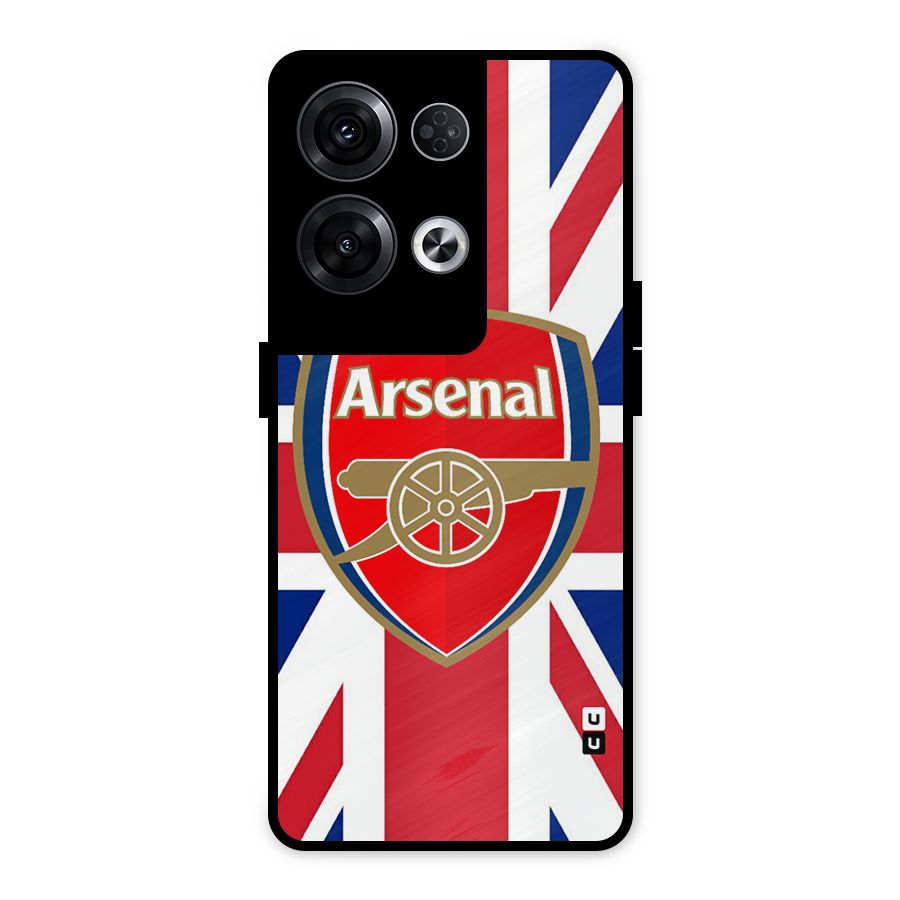 Arsenal Flag Metal Back Case for Oppo Reno8 Pro 5G