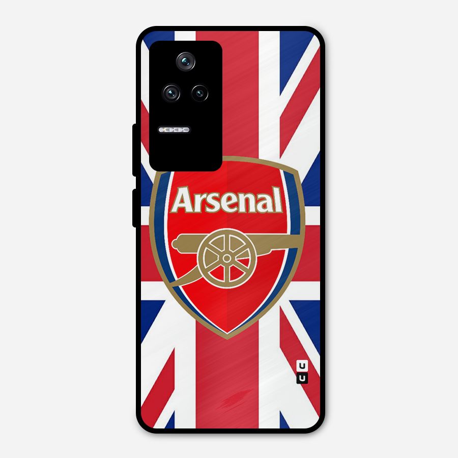 Arsenal Flag Metal Back Case for Poco F4 5G