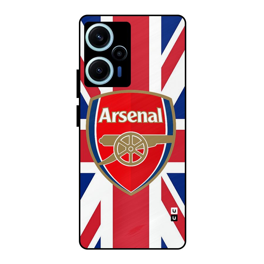 Arsenal Flag Metal Back Case for Poco F5