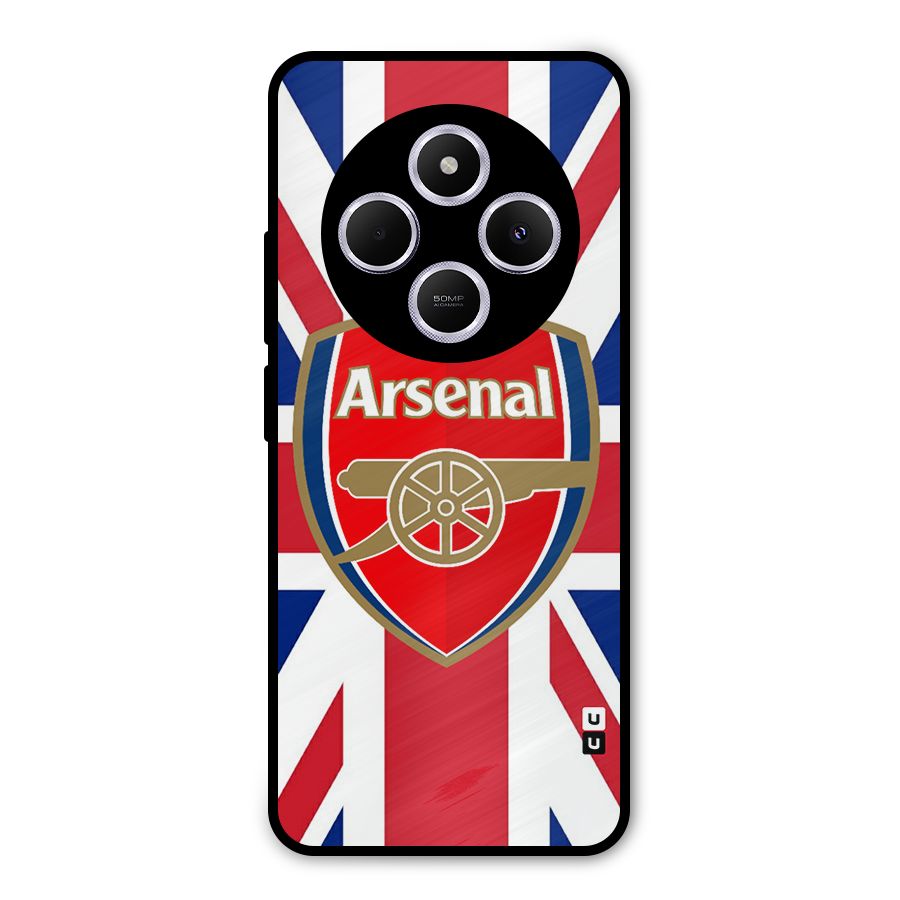 Arsenal Flag Metal Back Case for Poco M7