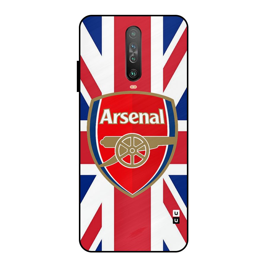 Arsenal Flag Metal Back Case for Poco X2