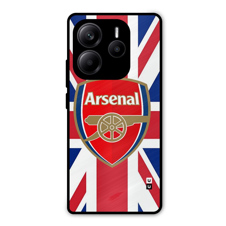 Arsenal Flag Metal Back Case for Redmi Note 14 5G