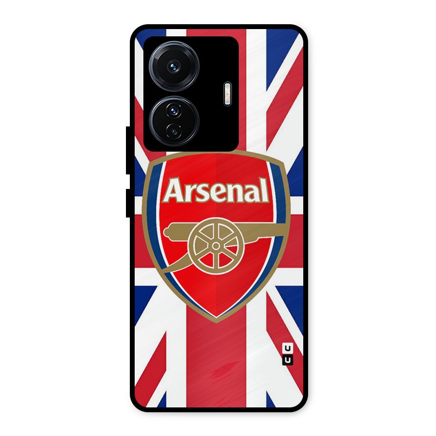 Arsenal Flag Metal Back Case for Vivo T1 Pro