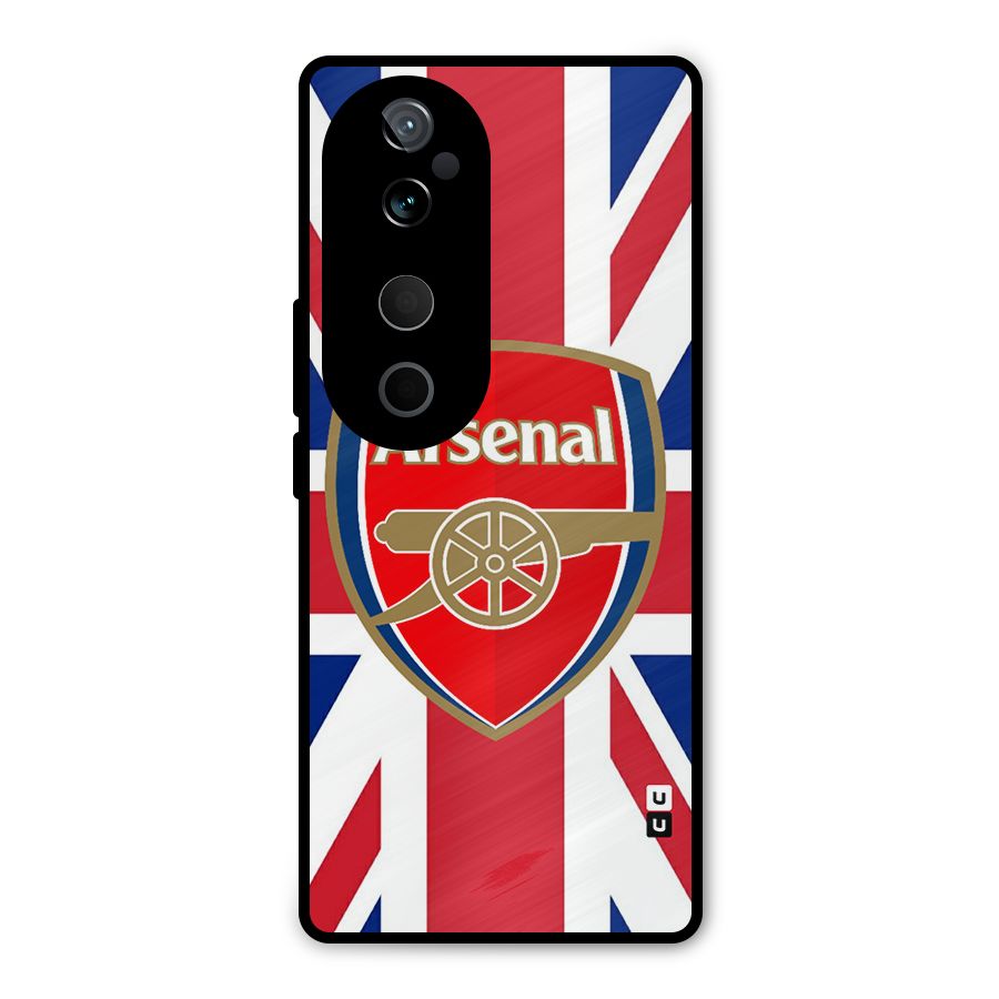 Arsenal Flag Metal Back Case for Vivo T3 Ultra