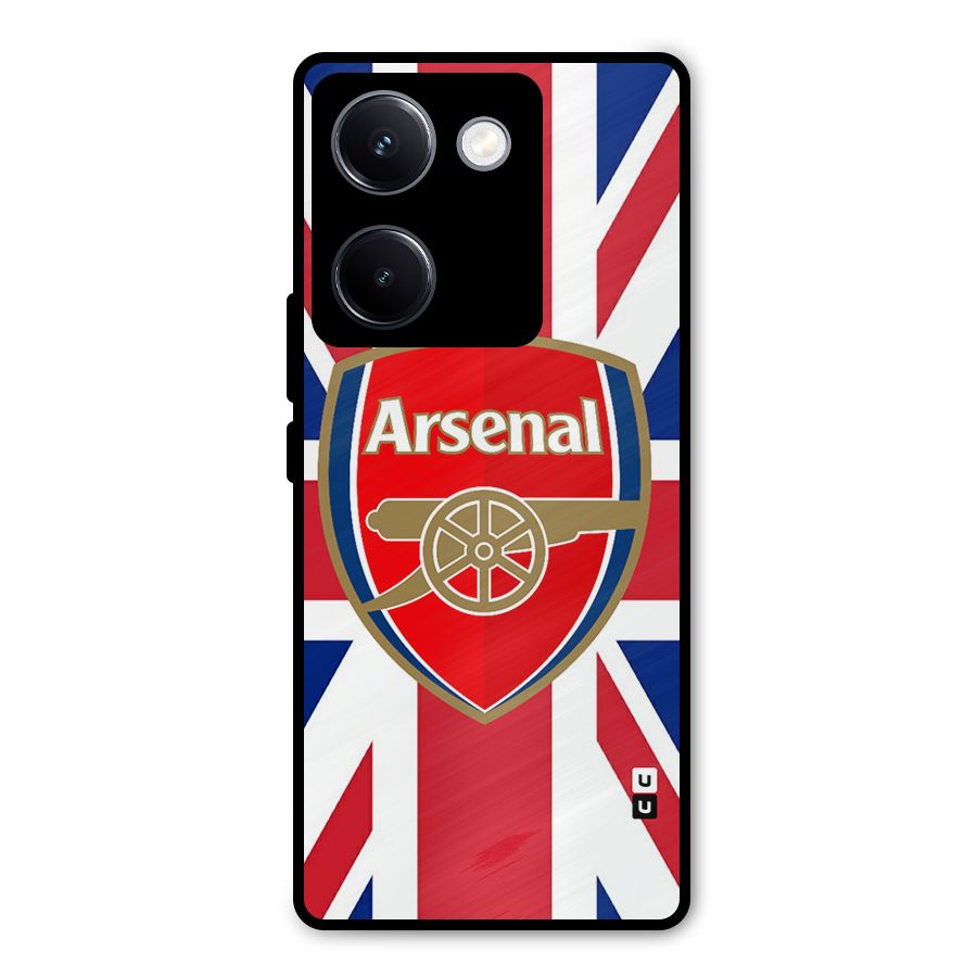 Arsenal Flag Metal Back Case for Vivo Y300 Plus