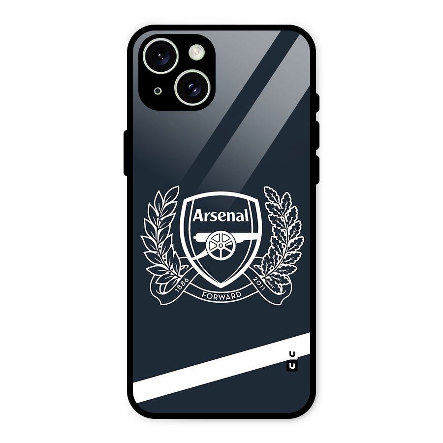 Arsenal Forward Glass Back Case for iPhone 15 Plus