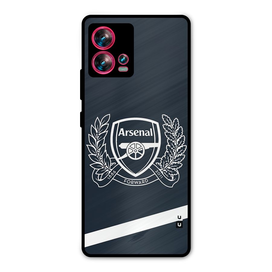 Arsenal Forward Metal Back Case for Motorola Edge 30 Fusion