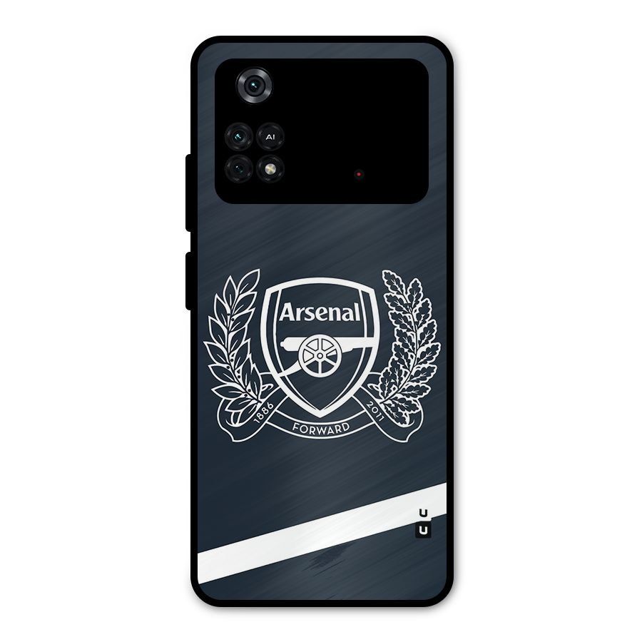 Arsenal Forward Metal Back Case for Poco M4 Pro 4G