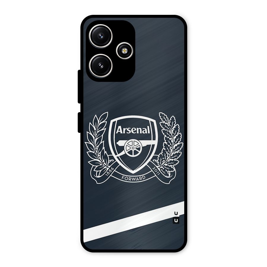 Arsenal Forward Metal Back Case for Poco M6 Pro