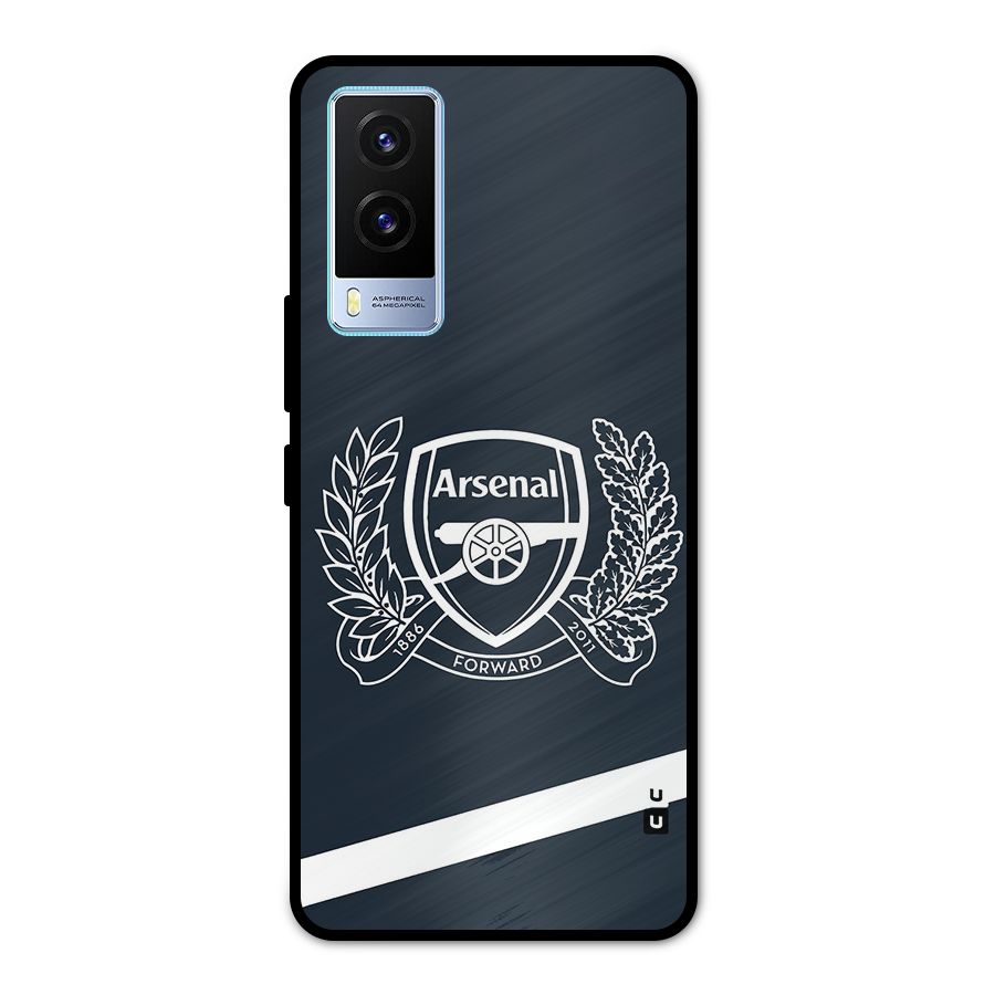 Arsenal Forward Metal Back Case for Vivo V21e 5G