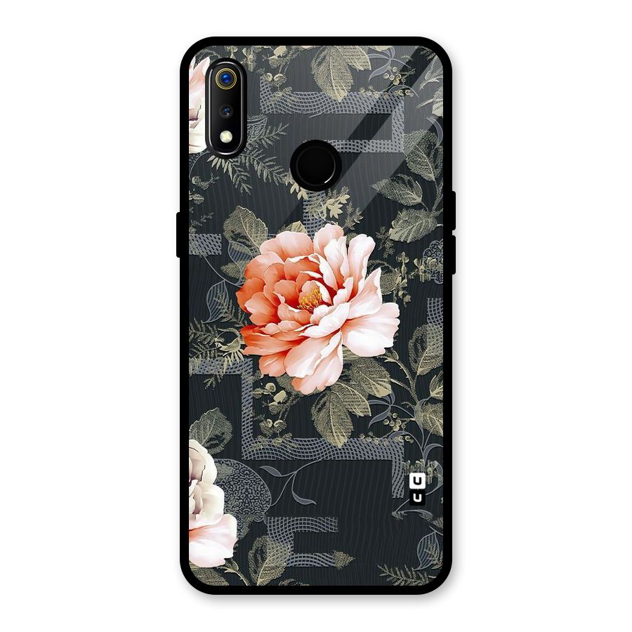 Art And Floral Glass Back Case for Realme 3i