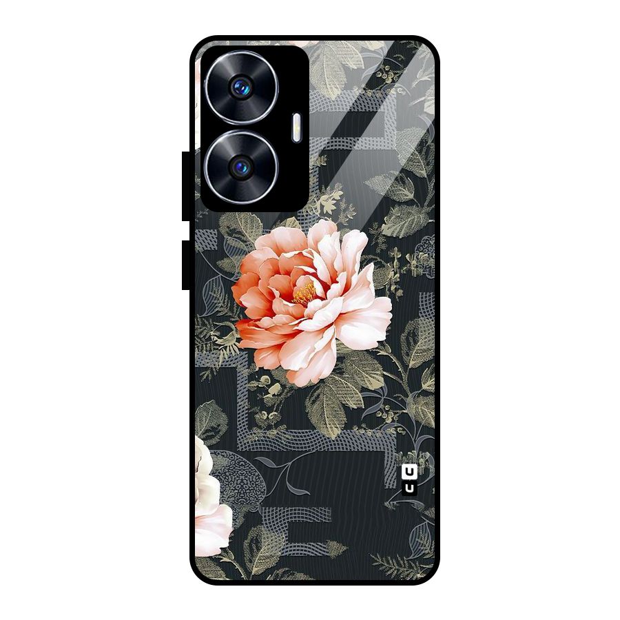 Art And Floral Glass Back Case for Realme Narzo N55