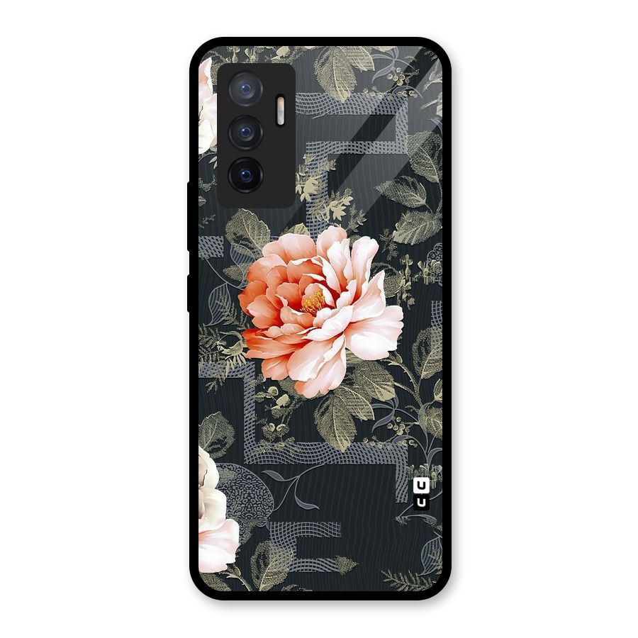 Art And Floral Glass Back Case for Vivo V23e