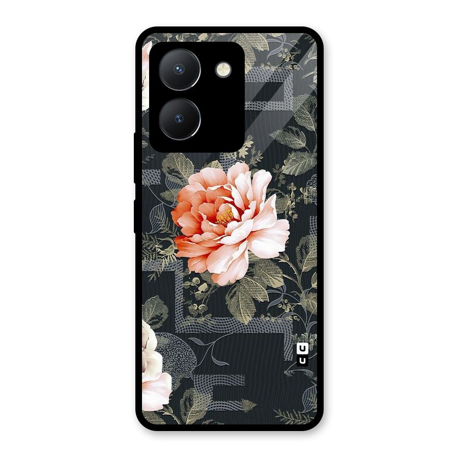 Art And Floral Glass Back Case for Vivo Y36