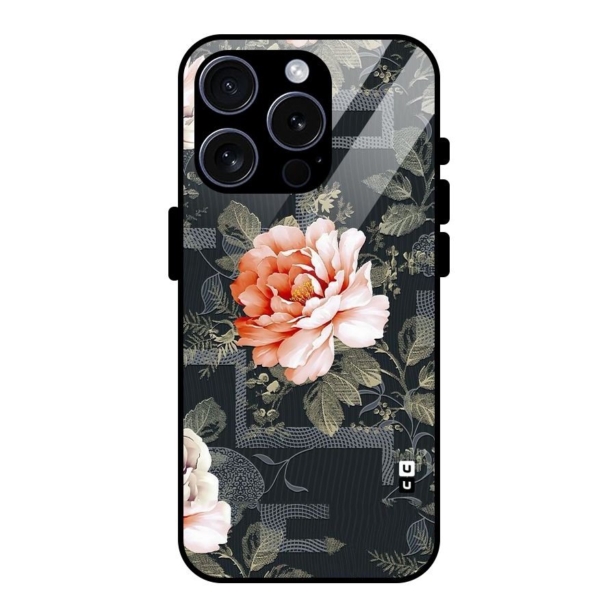 Art And Floral Glass Back Case for iPhone 15 Pro