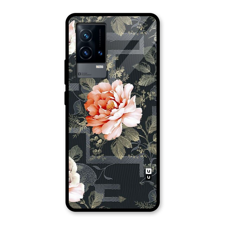 Art And Floral Glass Back Case for iQOO 9 5G