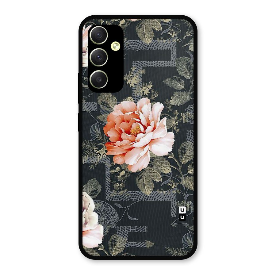 Art And Floral Metal Back Case for Galaxy A34