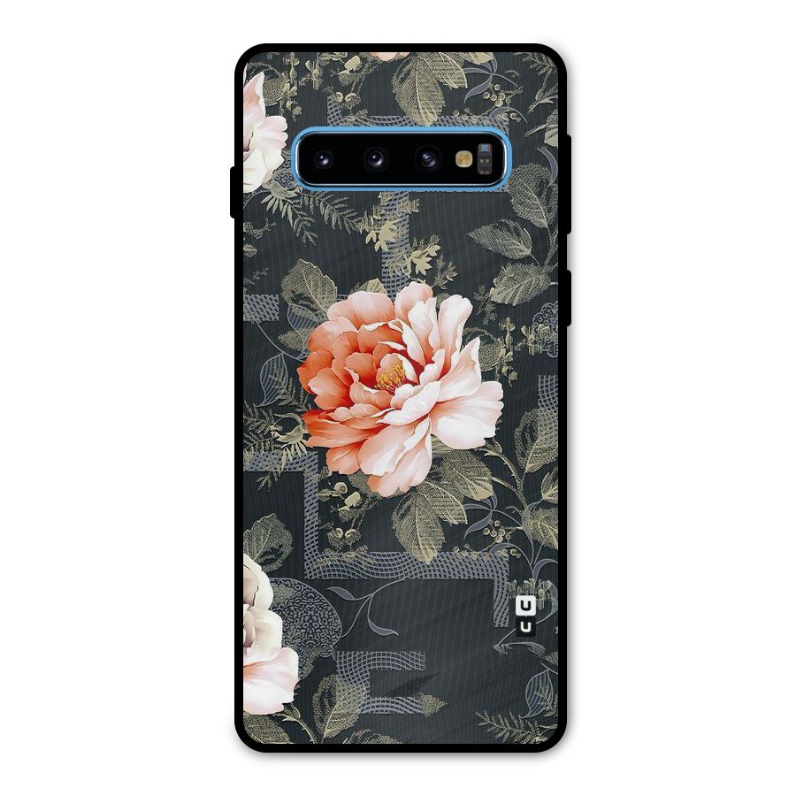 Art And Floral Metal Back Case for Galaxy S10