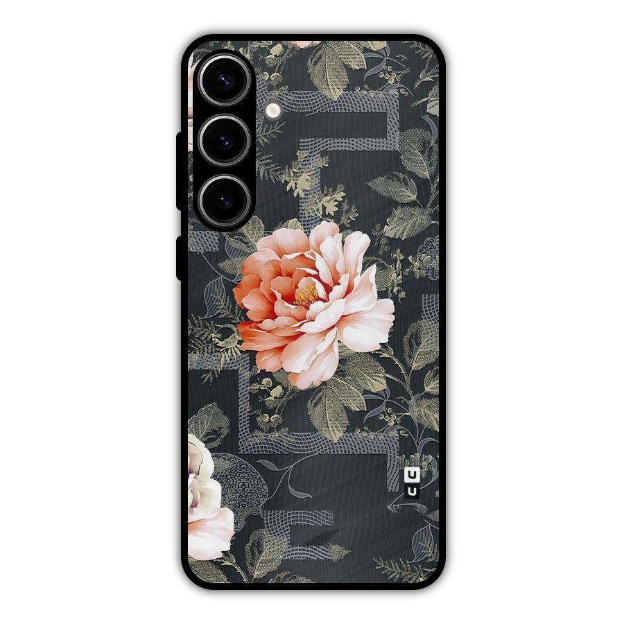 Art And Floral Metal Back Case for Galaxy S24 Plus