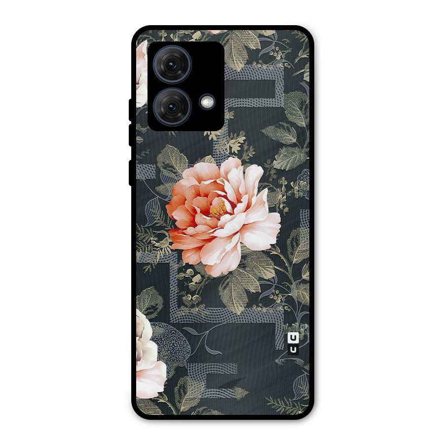 Art And Floral Metal Back Case for Moto G84
