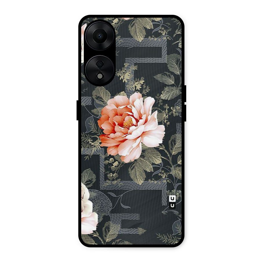 Art And Floral Metal Back Case for Oppo A78 5G