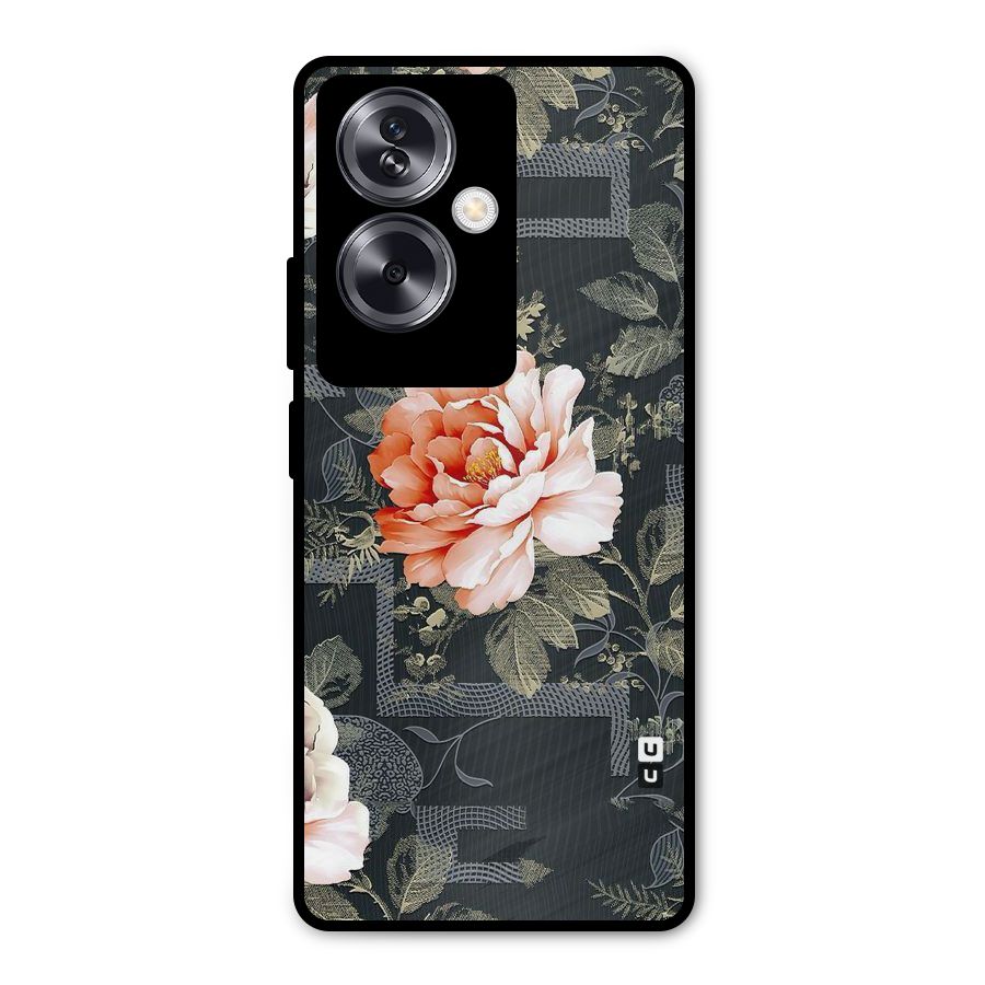 Art And Floral Metal Back Case for Oppo A79 5G