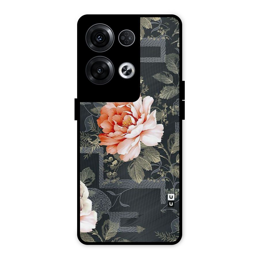 Art And Floral Metal Back Case for Oppo Reno8 Pro 5G