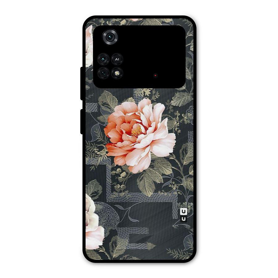 Art And Floral Metal Back Case for Poco M4 Pro 4G
