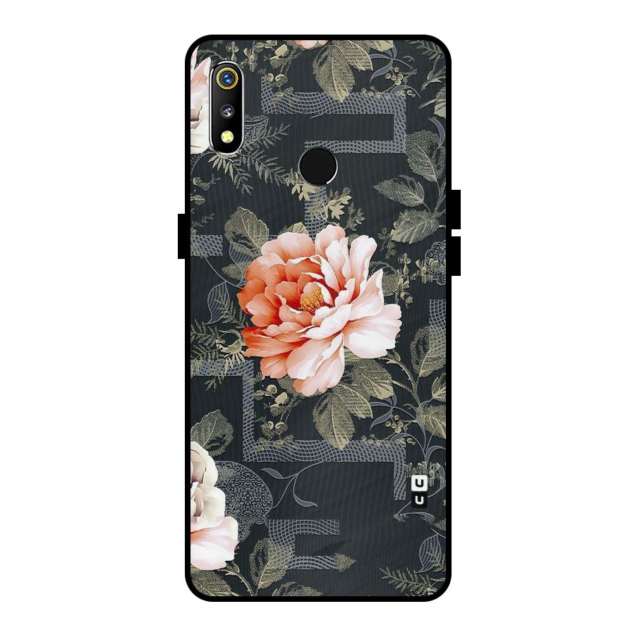Art And Floral Metal Back Case for Realme 3