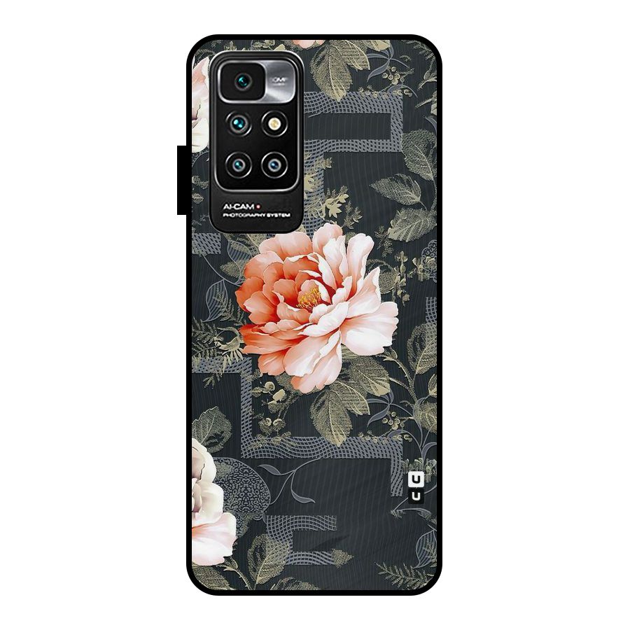 Art And Floral Metal Back Case for Redmi 10 Prime