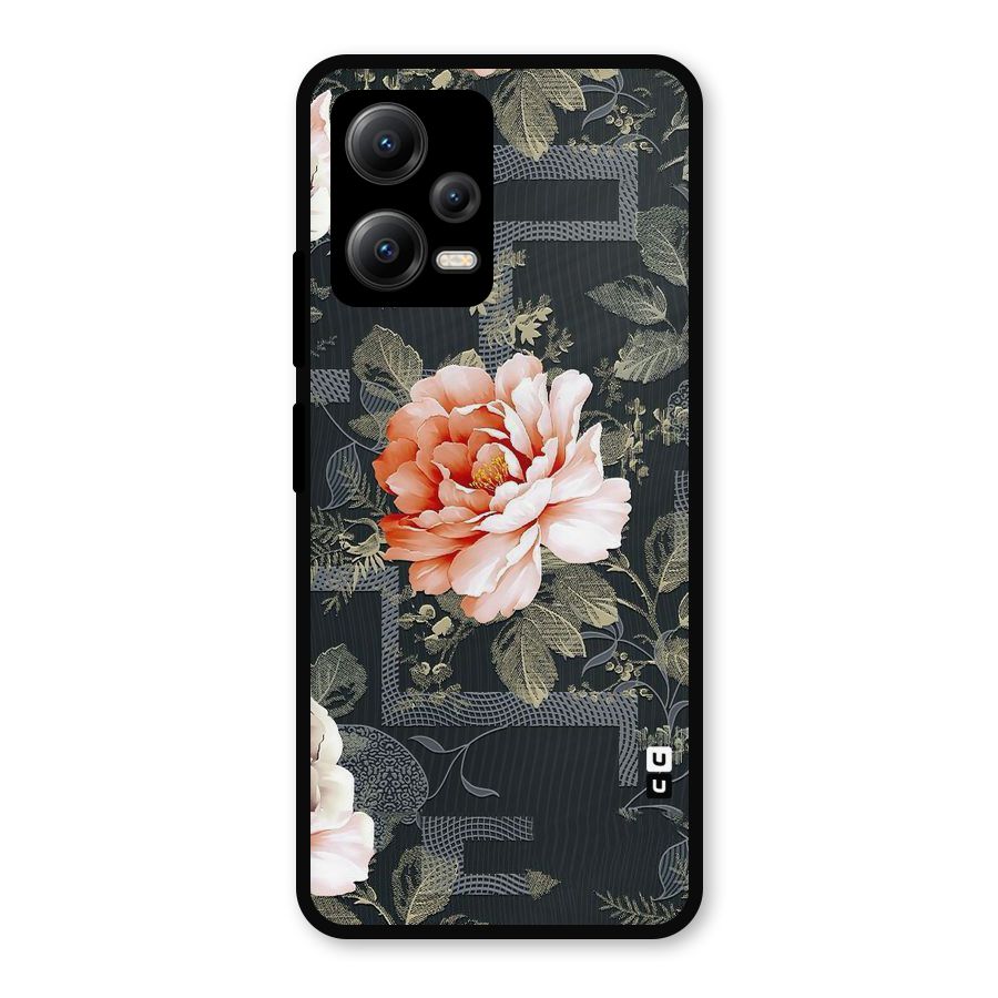 Art And Floral Metal Back Case for Redmi Note 12 5G