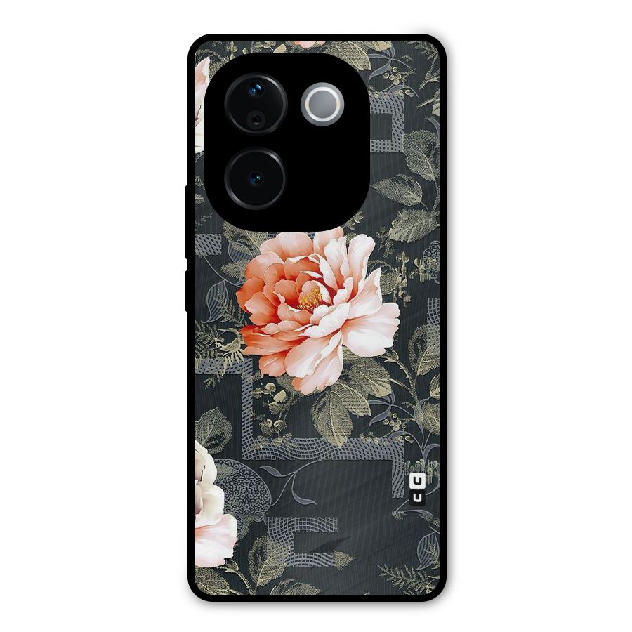 Art And Floral Metal Back Case for Vivo T3 Pro