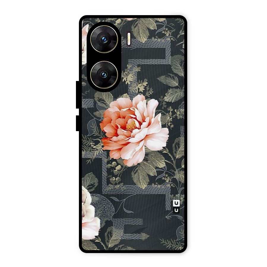 Art And Floral Metal Back Case for Vivo V29e