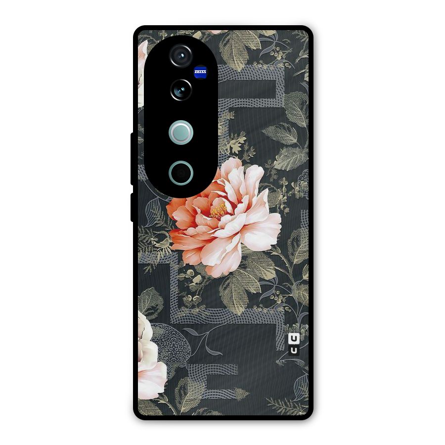 Art And Floral Metal Back Case for Vivo V40