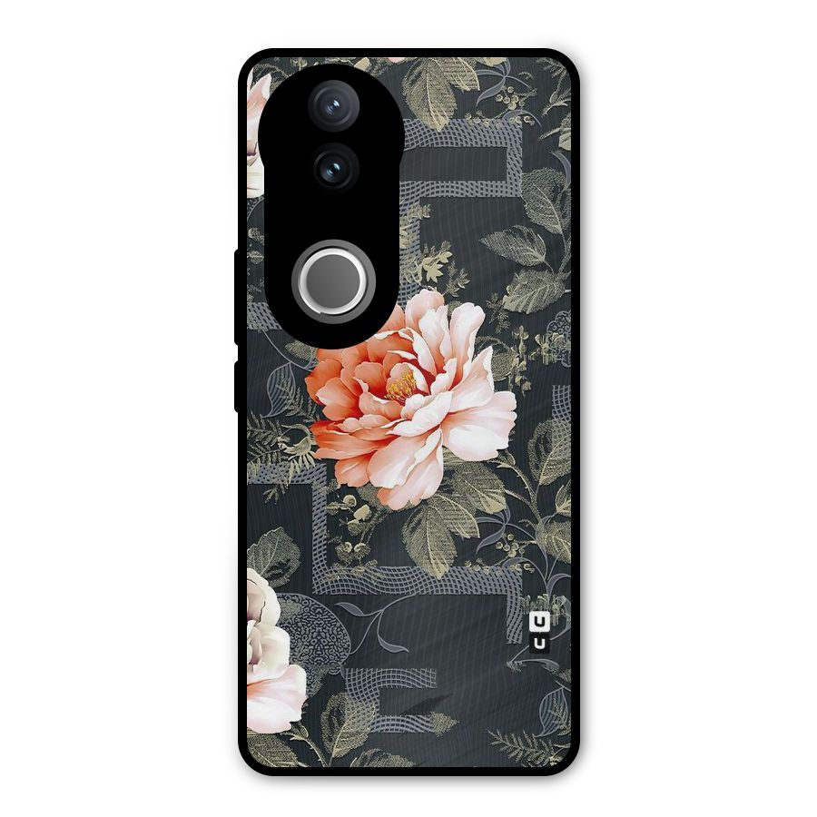 Art And Floral Metal Back Case for Vivo V50e