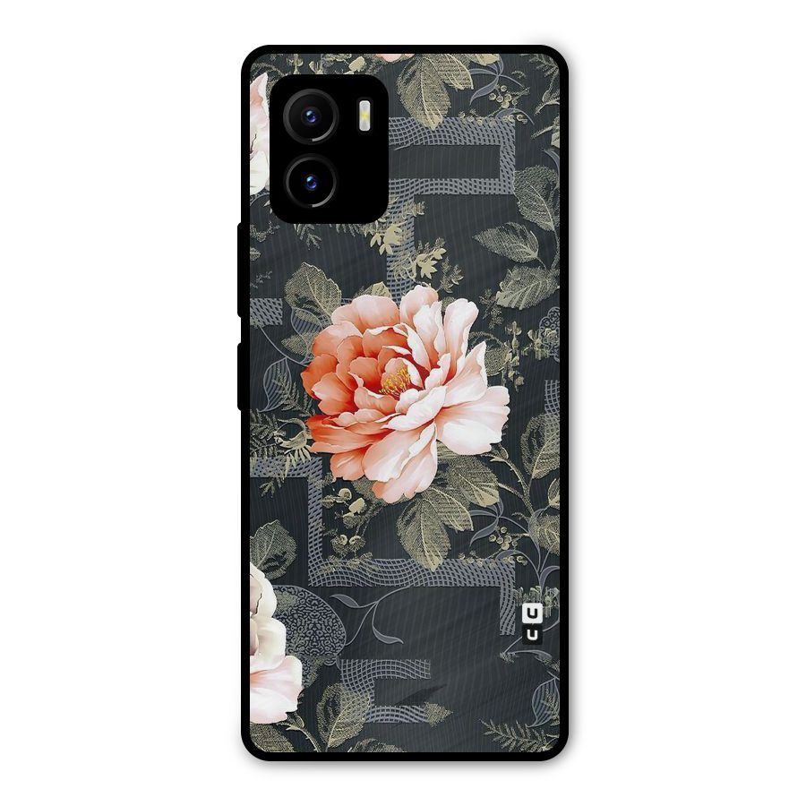 Art And Floral Metal Back Case for Vivo Y15s