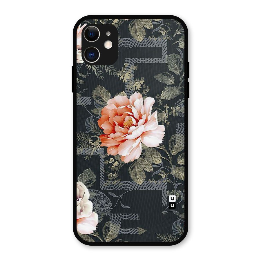 Art And Floral Metal Back Case for iPhone 11