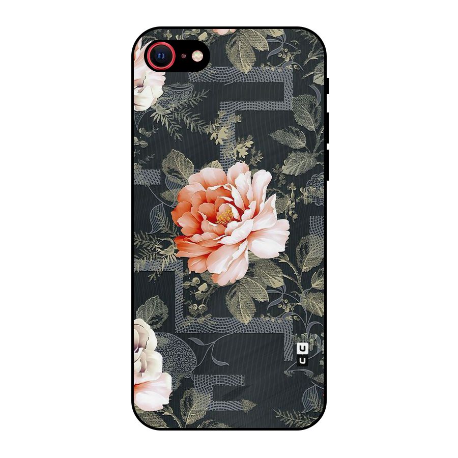 Art And Floral Metal Back Case for iPhone 7