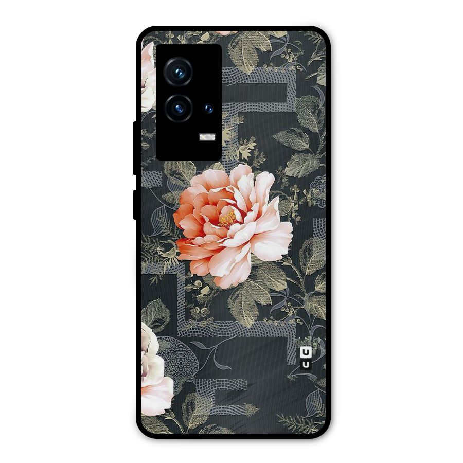 Art And Floral Metal Back Case for iQOO 9 5G