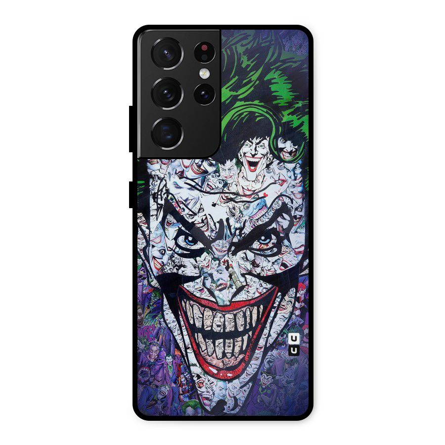Art Face Metal Back Case for Galaxy S21 Ultra 5G
