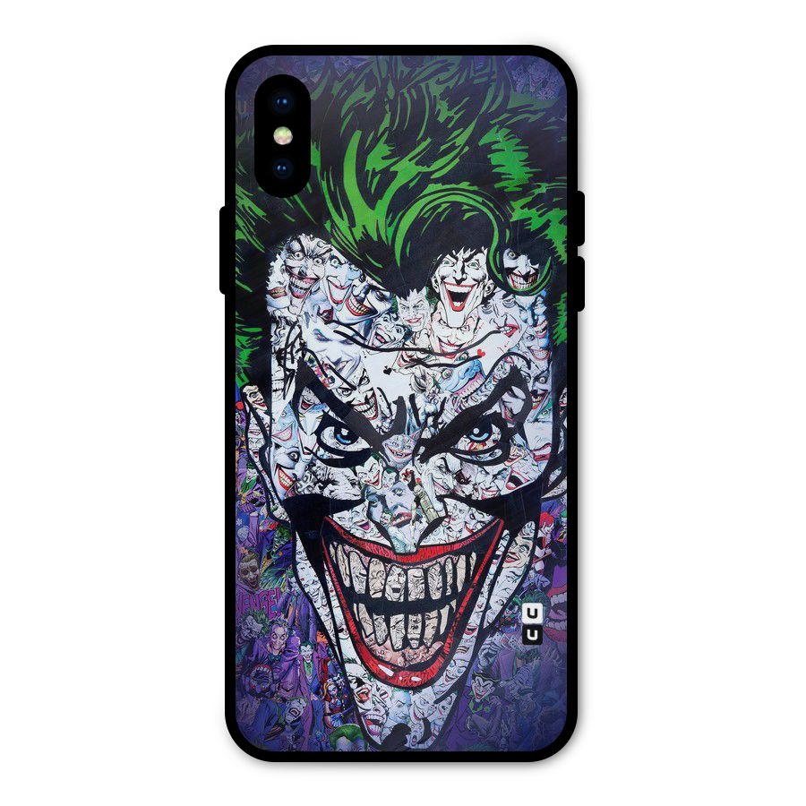 Art Face Metal Back Case for iPhone XS