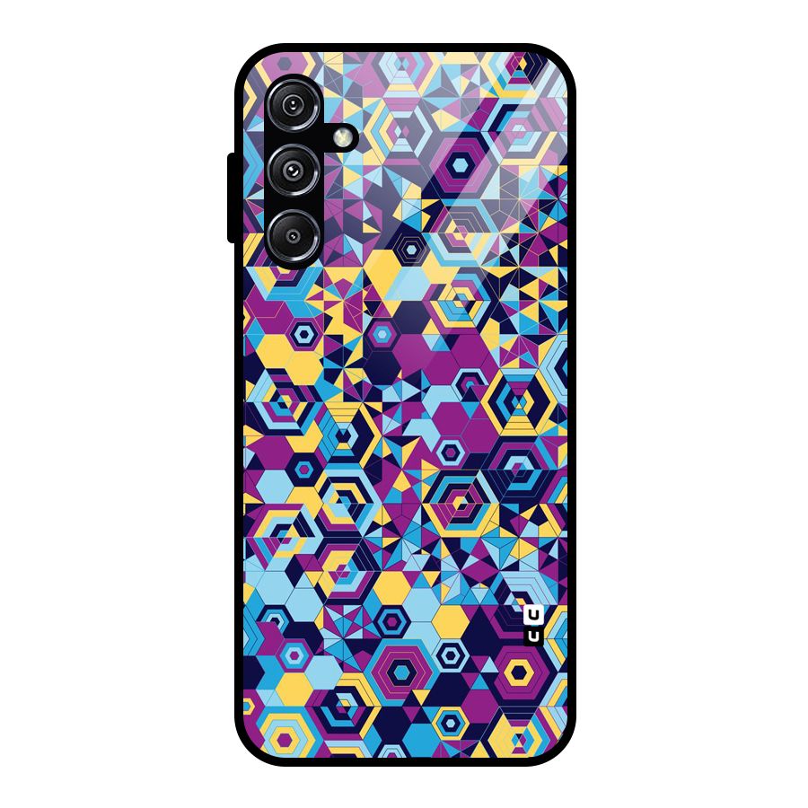 Artistic Abstract Glass Back Case for Galaxy M34 5G
