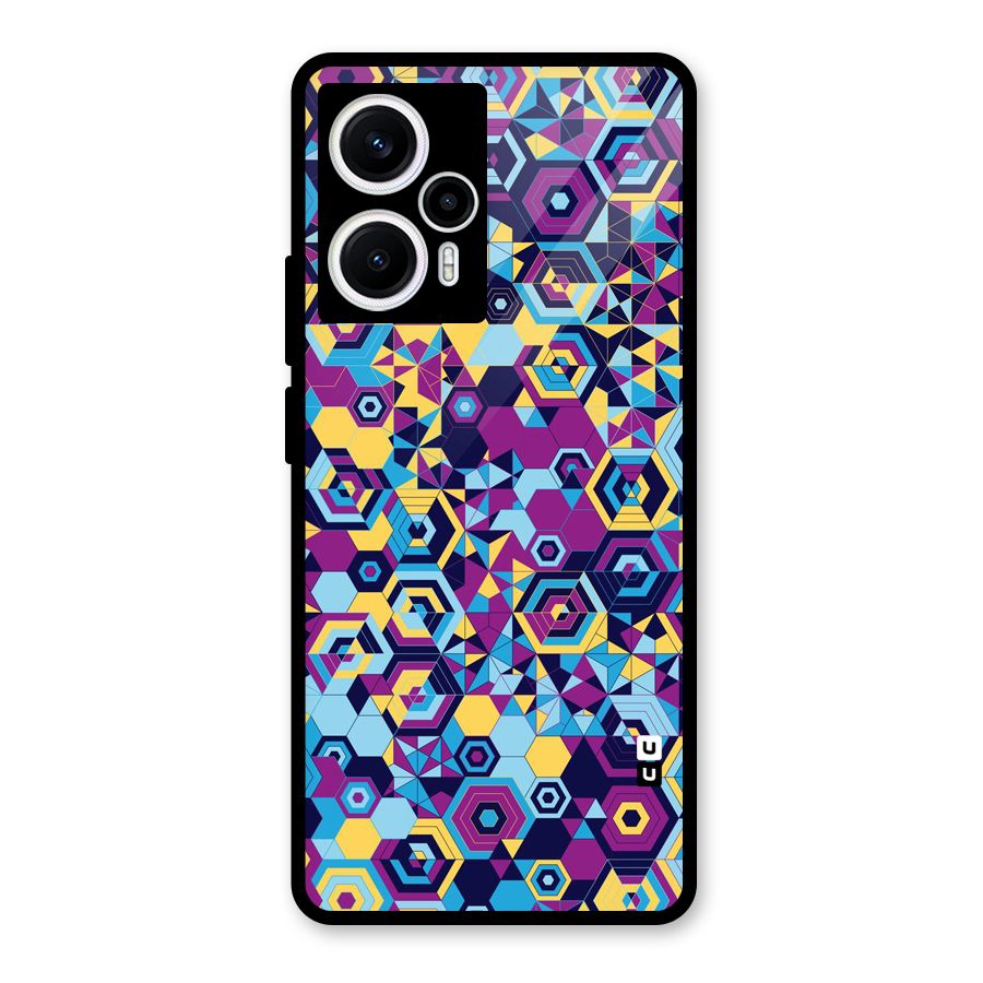 Artistic Abstract Glass Back Case for Poco F5