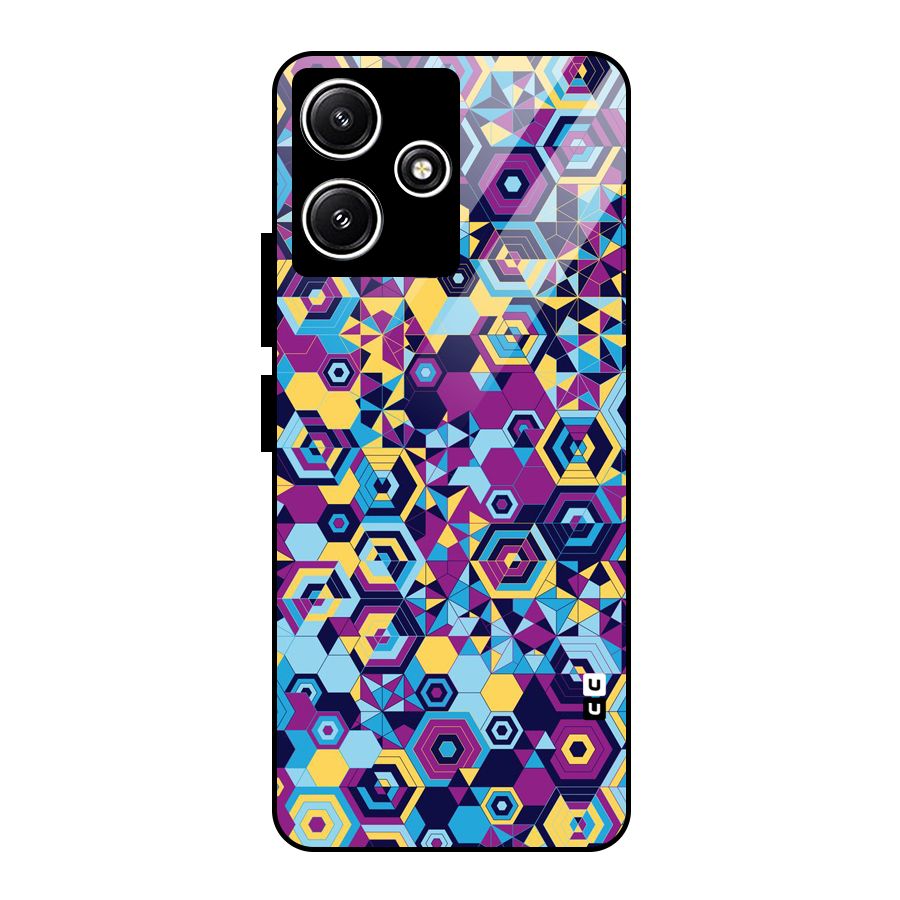 Artistic Abstract Glass Back Case for Redmi 12 5G