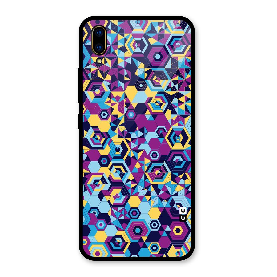 Artistic Abstract Glass Back Case for Vivo V11 Pro