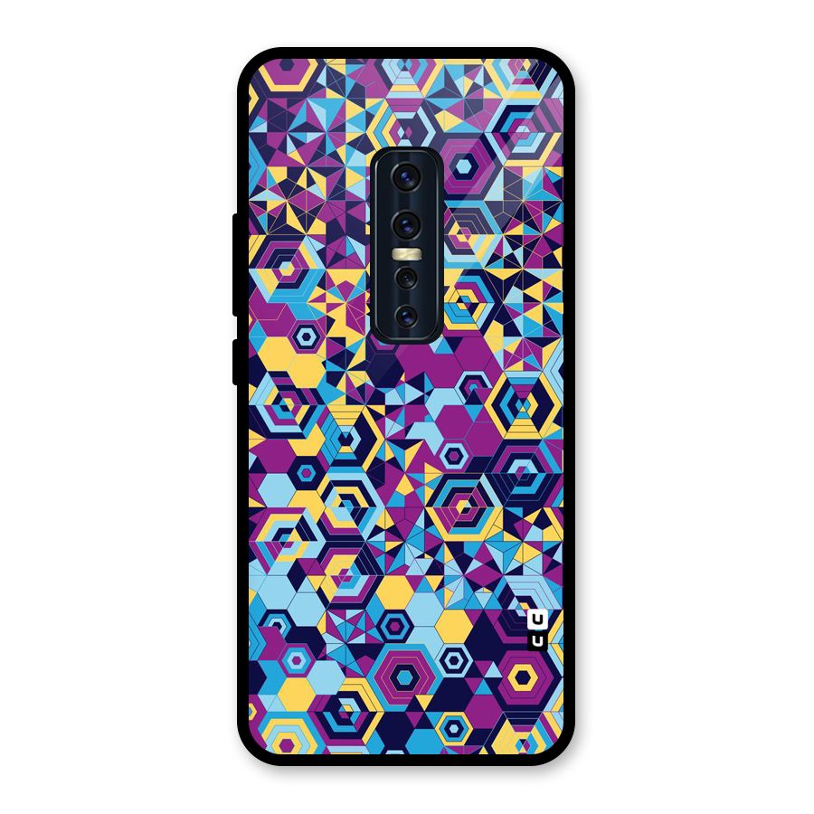 Artistic Abstract Glass Back Case for Vivo V17 Pro