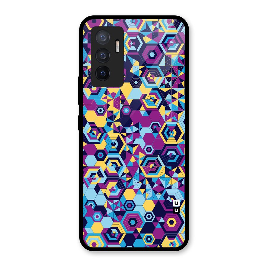 Artistic Abstract Glass Back Case for Vivo V23e